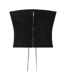 [mnem] Leather Corset Tulle Skirt Set