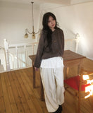 Poban Over Pocket Wood Duffle Knit Cardigan