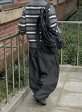 [BAONHAUS] Tontoni Banding Cut Denim Balloon Wide Pants