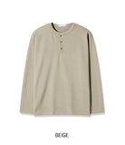 Roach waffle henley neck long sleeve