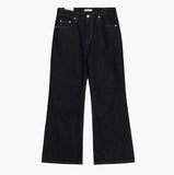 Media Rib Flare Denim Pants