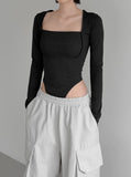Ella Mix Square Neck Bodysuit Tee