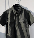 Washing Khaki Crop Shirt