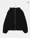 Huem Cut String Pocket Loose Fit Hooded Jumper