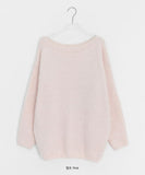 Nayu Hairy Lip Neck Loose Knit