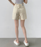 Waterproof Banding Straight Fit Cotton Shorts