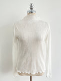 Devin Half-Neck Frill Pleated T-Blouse