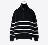 High Neck Washable Dangara Zip-Up Knit