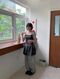 Beita Stripe Wide Cotton Pants