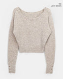 Rudan lip-neck button knit