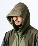 Nylon Color Block Hood Vest