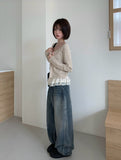 Surin Flower Frill Cardigan Sleeveless Set