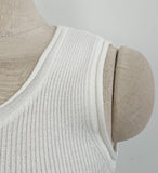 Rehel Square Neck Ribbed Knit Sleeveless