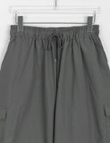 [BAONHAUS] Nylon Cargo Ribbon Bending Pants