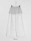 Euron Layered Dot Skirt Pants