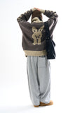 Mink pintuck balloon jogger sweatpants