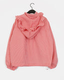Mateng Frill Check Hooded Zip-Up Jumper