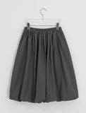 Chenne Nylon Balloon Banding Midi Skirt