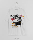 Bellevue Cat Print Oversized Short Sleeve Tee