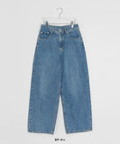 Hamir Side Button Denim Wide Pants