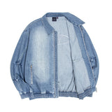 SHINING LOGO WASHED DENIM JACKET