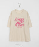 Melna Heart Printing Short Sleeve Tee