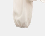 [Muffler Set] Hassen Ribbon Halterneck Puff Blouse Set
