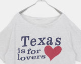 Uet US Overfit Off-Shoulder Printed Short Sleeve T-Shirt