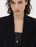 Pebble Heart Silver Necklace M