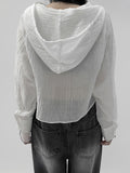 Moulan cropped hooded shirt