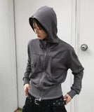 DEEP POCKET HOOD ZIP-UP