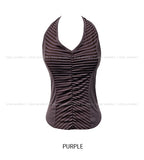 Bez Twin Stripe Halter Sleeveless