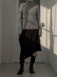 Button slit wool polar knit