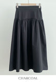 Eki Banding Shirring Flare Long Skirt