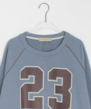 Catst Number Printing Crop Sweatshirt
