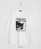 [unisex] Mihu Cat Printing Over Short Sleeve Tee