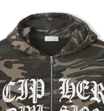 Maison Camo Printing Hood Zip-Up