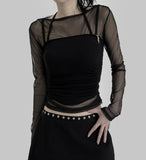 Epo See-through Shirring Tee