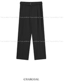 Minimal Belt Pintuck Slacks