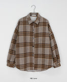 [unisex] Nacui Fleece Brushed Check Over Shirt