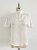 Raz Half-Neck Satin Pleats Blouse (Belt set)