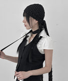 Glitter Lace Hood Coif