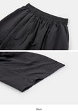Hem snap pintuck nylon banding pants