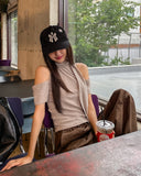Jeanne Scarf Off Shoulder Tee