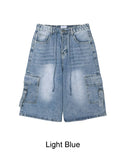 Letty Strap Cargo Bermuda Denim
