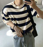 Skash Stripe Short Sleeve Knit
