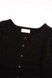 Need wool crop round-neck cardigan