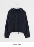 Kunik Punching Hood Knit Cardigan