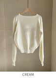 Yonid V-neck plain knit