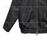 Kender washing two way crop leather jacket